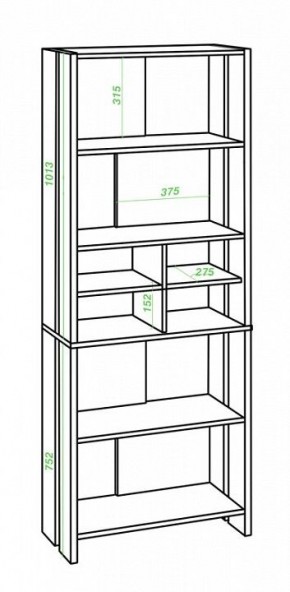 Стеллаж Домино Lite СТЛ-ОВХ в Заречном - zarechnyy.mebel24.online | фото 2