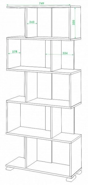 Стеллаж Домино нельсон СЛ-5 в Заречном - zarechnyy.mebel24.online | фото 2