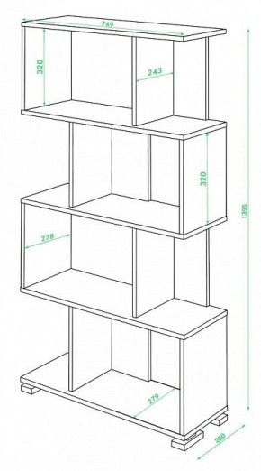 Стеллаж Домино нельсон СЛ-5-4 в Заречном - zarechnyy.mebel24.online | фото 2