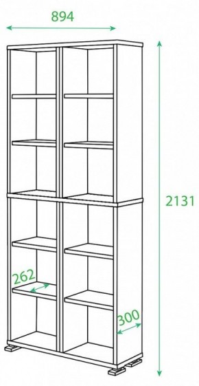 Стеллаж Домино ПУ-30-1 в Заречном - zarechnyy.mebel24.online | фото 2