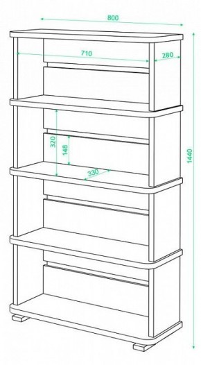 Стеллаж Домино СБ-25/4 в Заречном - zarechnyy.mebel24.online | фото 3