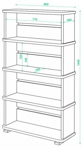 Стеллаж Домино СБ-25/4 в Заречном - zarechnyy.mebel24.online | фото 2