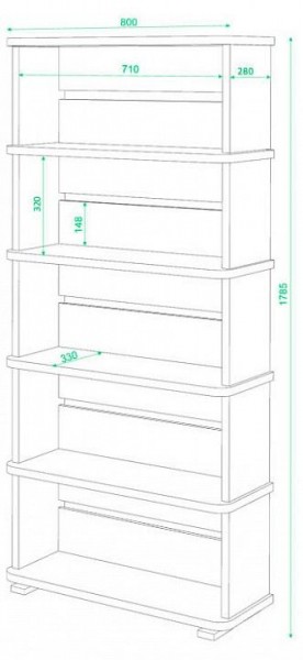 Стеллаж Домино СБ-25/5 в Заречном - zarechnyy.mebel24.online | фото 3
