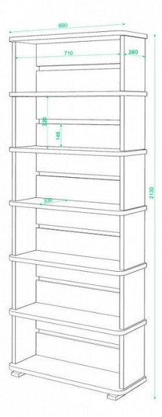 Стеллаж Домино СБ-25/6 в Заречном - zarechnyy.mebel24.online | фото 2