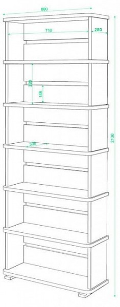 Стеллаж Домино СБ-25/6 в Заречном - zarechnyy.mebel24.online | фото 2
