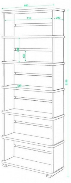 Стеллаж Домино СБ-25/6 в Заречном - zarechnyy.mebel24.online | фото 2