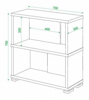 Стеллаж книжный Домино нельсон СБ-10_2 в Заречном - zarechnyy.mebel24.online | фото 3