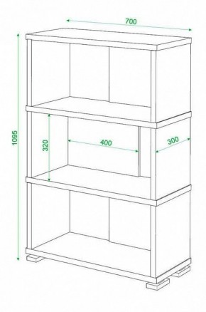Стеллаж книжный Домино СБ-10_3 в Заречном - zarechnyy.mebel24.online | фото 3