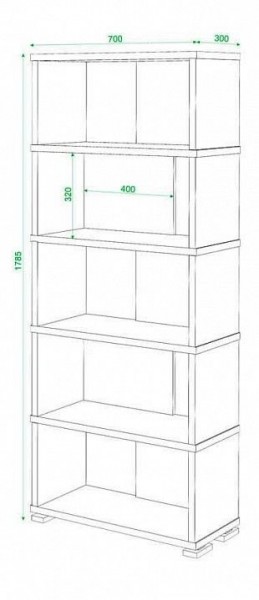 Стеллаж книжный Домино СБ-10_5 в Заречном - zarechnyy.mebel24.online | фото 3