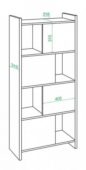 Стеллаж комбинированный Домино Лайт СТЛ-3В в Заречном - zarechnyy.mebel24.online | фото 2