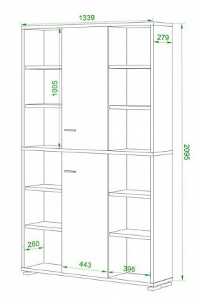 Стеллаж комбинированный Домино ПУ-40-2 в Заречном - zarechnyy.mebel24.online | фото 2