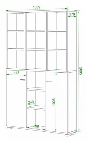 Стеллаж комбинированный Домино ПУ-40-6 в Заречном - zarechnyy.mebel24.online | фото 2