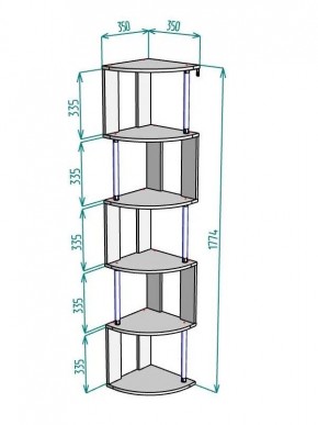 Стеллаж Maria S113-MA (Ясень Анкор светлый) в Заречном - zarechnyy.mebel24.online | фото 3