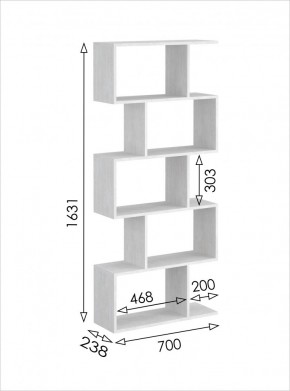 Стеллаж открытый мини 2 Вена в Заречном - zarechnyy.mebel24.online | фото 3