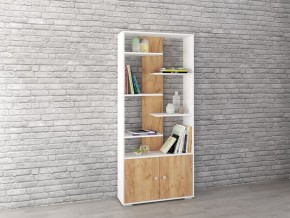 Стеллаж Ромео-4 дуб крафт золотой/белый в Заречном - zarechnyy.mebel24.online | фото