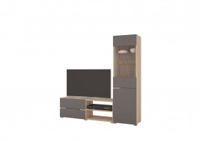 Стенка АНТАЛИЯ 1 (Сонома/Графит софт) в Заречном - zarechnyy.mebel24.online | фото