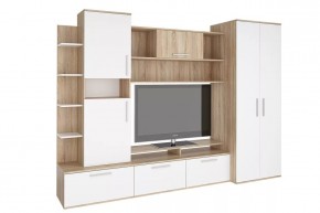 Стенка Денвер (СТЛ.151.01) Дуб сонома/Белый в Заречном - zarechnyy.mebel24.online | фото