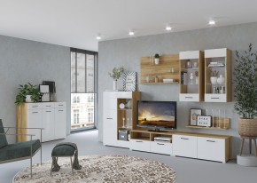 Стенка НЕНСИ 3 (Крафт золотой/Белый глянец) в Заречном - zarechnyy.mebel24.online | фото 3