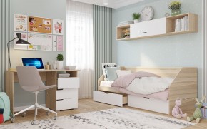 Стол 1200/3 ящика АНТАЛИЯ (Сонома/Белый софт) в Заречном - zarechnyy.mebel24.online | фото 2