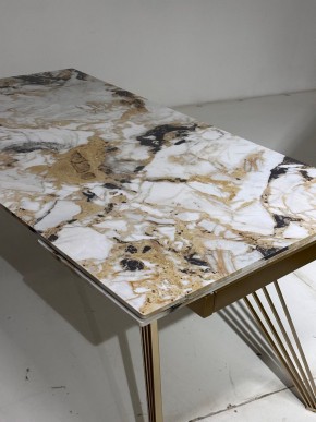 Стол ACERRA NEW 160 GLOSS GRAND JADE SOLID CERAMIC/ каркас цвета шампань, ®DISAUR в Заречном - zarechnyy.mebel24.online | фото 5