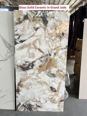Стол ACERRA NEW 160 GLOSS GRAND JADE SOLID CERAMIC/ каркас цвета шампань, ®DISAUR в Заречном - zarechnyy.mebel24.online | фото 6