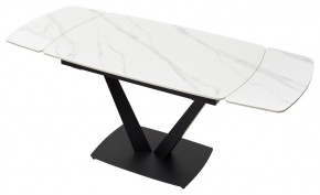 Стол ALATRI 120 MATT WHITE MARBLE SOLID CERAMIC / BLACK, ®DISAUR в Заречном - zarechnyy.mebel24.online | фото 4