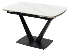 Стол ALATRI 120 MATT WHITE MARBLE SOLID CERAMIC / BLACK, ®DISAUR в Заречном - zarechnyy.mebel24.online | фото 7