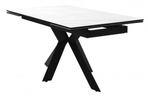 Стол BELLUNO 160 MARBLES KL-99 Белый мрамор матовый, итальянская керамика/ черный каркас, ®DISAUR в Заречном - zarechnyy.mebel24.online | фото 2