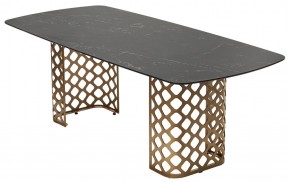 Стол CHIAVARI 220 KL-116 Черный мрамор матовый, итальянская керамика / бронзовый, ®DISAUR в Заречном - zarechnyy.mebel24.online | фото 7