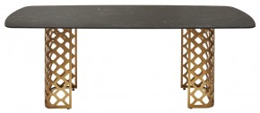 Стол CHIAVARI 220 KL-116 Черный мрамор матовый, итальянская керамика / бронзовый, ®DISAUR в Заречном - zarechnyy.mebel24.online | фото 8