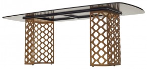 Стол CHIAVARI 220 KL-188 Контрастный мрамор матовый, итальянская керамика / Шампань, ®DISAUR в Заречном - zarechnyy.mebel24.online | фото 5
