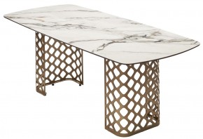 Стол CHIAVARI 220 KL-188 Контрастный мрамор матовый, итальянская керамика / Шампань, ®DISAUR в Заречном - zarechnyy.mebel24.online | фото 7