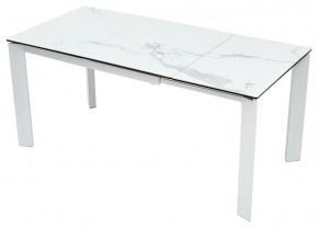 Стол CORNER 120 HIGH GLOSS STATUARIO керамика, стекло/ белый каркас, ®DISAUR в Заречном - zarechnyy.mebel24.online | фото 6