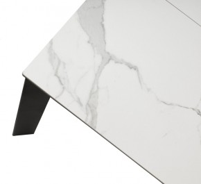 Стол CORNER 120 HIGH GLOSS STATUARIO керамика, стекло/ черный каркас, ®DISAUR в Заречном - zarechnyy.mebel24.online | фото 8
