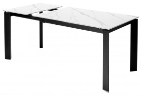 Стол CORNER 120 MATT WHITE MARBLE SOLID CERAMIC / BLACK, ®DISAUR в Заречном - zarechnyy.mebel24.online | фото 5