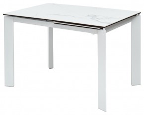Стол CORNER 120 MATTE STATUARIO Белый мрамор матовый керамика, стекло/ белый каркас, ®DISAUR в Заречном - zarechnyy.mebel24.online | фото 2