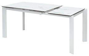 Стол CORNER 120 MATTE STATUARIO Белый мрамор матовый керамика, стекло/ белый каркас, ®DISAUR в Заречном - zarechnyy.mebel24.online | фото 4