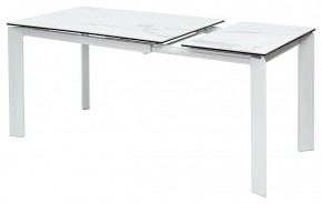 Стол CORNER 120 MATTE STATUARIO Белый мрамор матовый керамика, стекло/ белый каркас, ®DISAUR в Заречном - zarechnyy.mebel24.online | фото 5