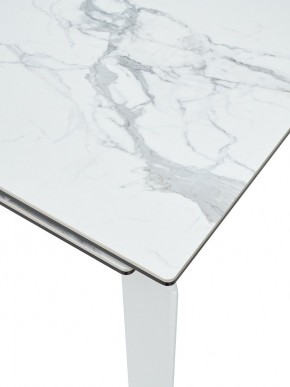 Стол CORNER 120 MATTE STATUARIO Белый мрамор матовый керамика, стекло/ белый каркас, ®DISAUR в Заречном - zarechnyy.mebel24.online | фото 6