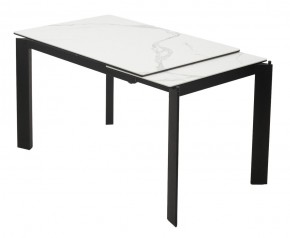 Стол CORNER 120 MATTE STATUARIO Белый мрамор матовый керамика, стекло/ черный каркас, ®DISAUR в Заречном - zarechnyy.mebel24.online | фото 3