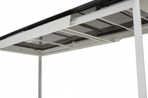 Стол CREMONA 140 HIGH GLOSS STATUARIO Белый мрамор глянцевый, керамика/ белый каркас, ®DISAUR в Заречном - zarechnyy.mebel24.online | фото 2