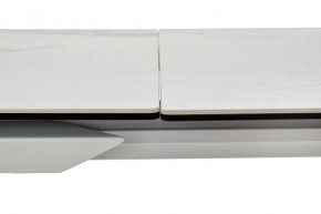 Стол CREMONA 140 HIGH GLOSS STATUARIO Белый мрамор глянцевый, керамика/ белый каркас, ®DISAUR в Заречном - zarechnyy.mebel24.online | фото 3