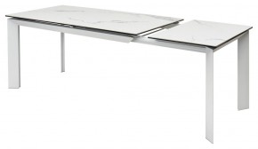 Стол CREMONA 140 HIGH GLOSS STATUARIO Белый мрамор глянцевый, керамика/ белый каркас, ®DISAUR в Заречном - zarechnyy.mebel24.online | фото 8