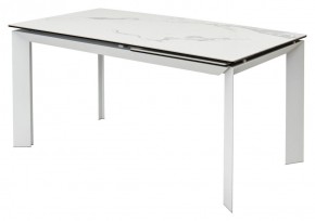 Стол CREMONA 140 HIGH GLOSS STATUARIO Белый мрамор глянцевый, керамика/ белый каркас, ®DISAUR в Заречном - zarechnyy.mebel24.online | фото 9