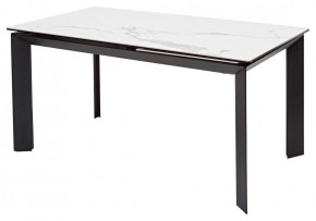 Стол CREMONA 140 HIGH GLOSS STATUARIO Белый мрамор глянцевый, керамика/ черный каркас, ®DISAUR в Заречном - zarechnyy.mebel24.online | фото 7