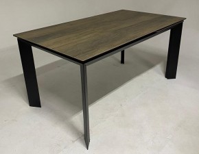 Стол CREMONA 140 KL-61 под дерево, итальянская керамика/ черный каркас, ®DISAUR в Заречном - zarechnyy.mebel24.online | фото 2