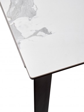 Стол CREMONA 140 MATTE STATUARIO Белый мрамор матовый, керамика/ черный каркас, ®DISAUR в Заречном - zarechnyy.mebel24.online | фото 3