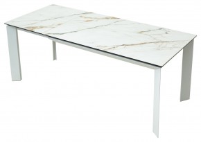 Стол CREMONA 160 KL-188 Контрастный мрамор / белый каркас, ®DISAUR в Заречном - zarechnyy.mebel24.online | фото 2