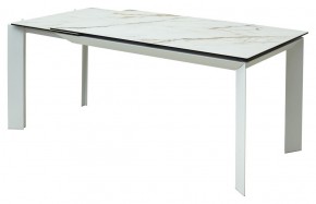 Стол CREMONA 180 KL-188 Контрастный мрамор матовый, итальянская керамика/ белый каркас, ®DISAUR в Заречном - zarechnyy.mebel24.online | фото 3