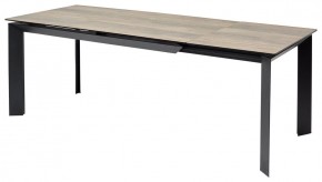 Стол CREMONA 180 KL-61 Под дерево, итальянская керамика / черный каркас, ®DISAUR в Заречном - zarechnyy.mebel24.online | фото 1